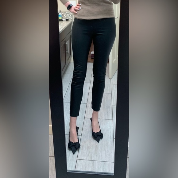 Black vegan leather and fabric pants by Part Two - Picture 1 of 2